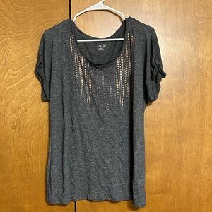 2 for 1 deal * Like new! Sparkly Apt 9 light weight tee cuffed short sleeves